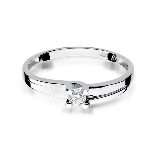 Inel Aur 14K cu Diamant Natural 0.12 ct, imaginea 5 din 11