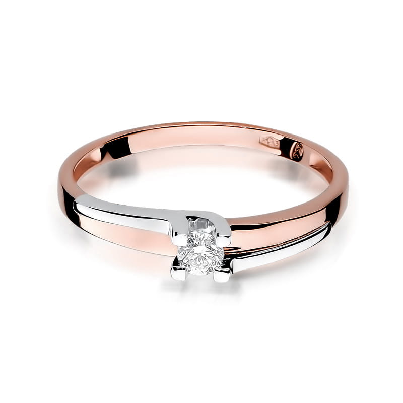 Inel Aur 14K cu Diamant Natural 0.12 ct, imaginea 9 din 11