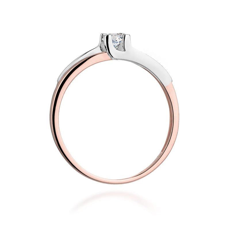 Inel Aur 14K cu Diamant Natural 0.12 ct, imaginea 10 din 11