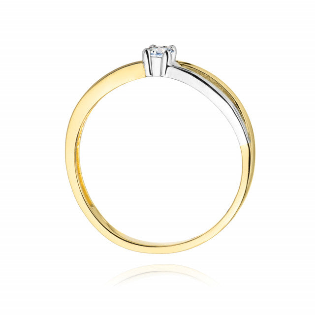 Inel Aur 14K cu Diamant Natural 0.10 ct, imaginea 3 din 10