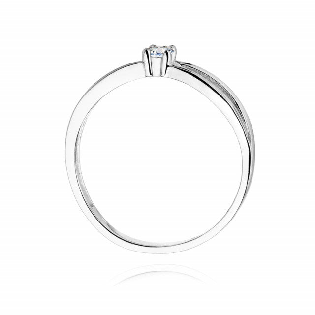 Inel Aur 14K cu Diamant Natural 0.10 ct, imaginea 6 din 10
