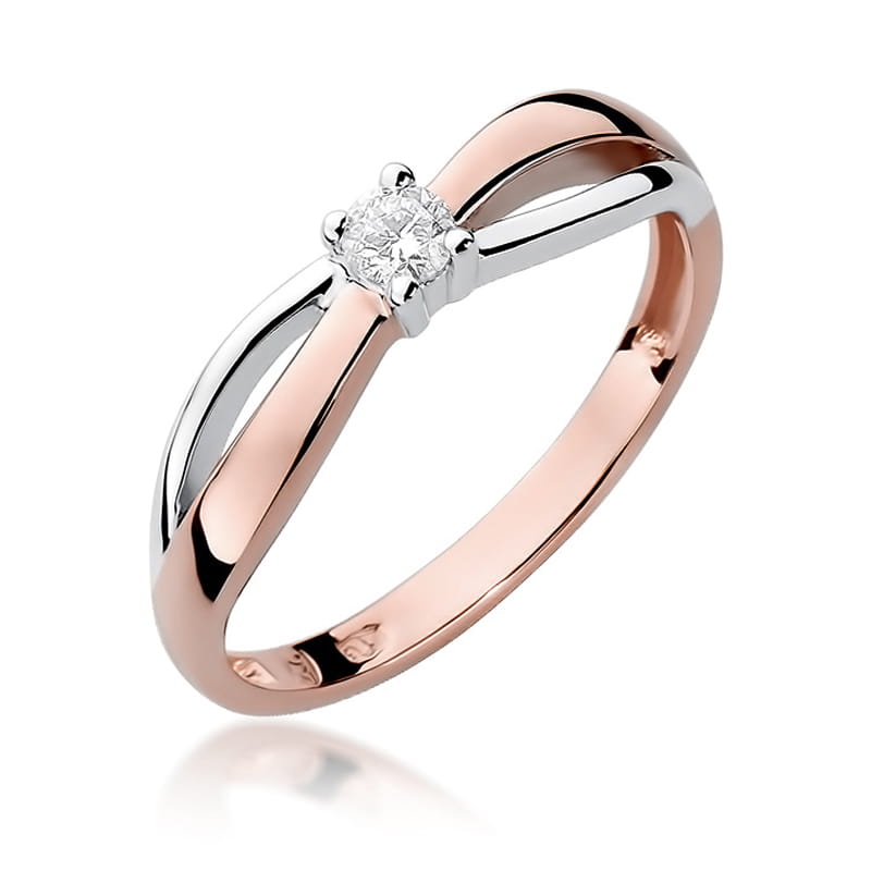 Inel Aur 14K cu Diamant Natural 0.10 ct, imaginea 8 din 10