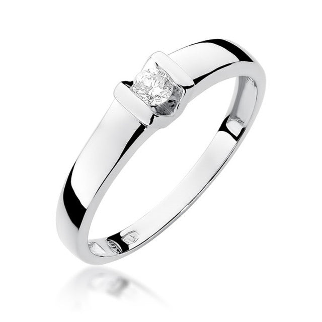 Inel Aur 14K cu Diamant Natural 0.10 ct, imaginea 4 din 11