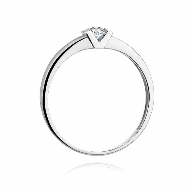 Inel Aur 14K cu Diamant Natural 0.10 ct, imaginea 6 din 11