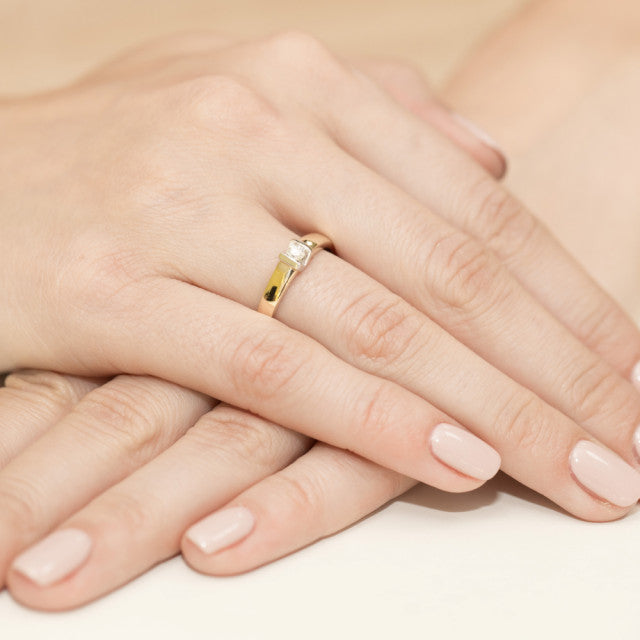 Inel Aur 14K cu Diamant Natural 0.10 ct, imaginea 7 din 11