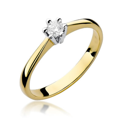 Inel Aur 14K cu Diamant Natural 0.15 ct