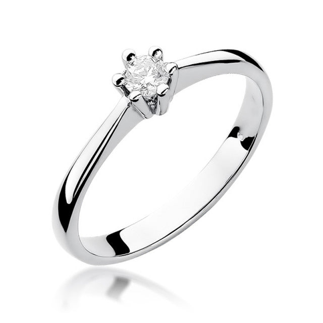 Inel Aur 14K cu Diamant Natural 0.15 ct, imaginea 4 din 11