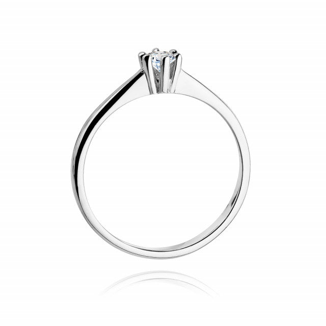 Inel Aur 14K cu Diamant Natural 0.15 ct, imaginea 6 din 11
