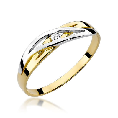 Inel Aur 14K cu Diamant Natural 0.05 ct