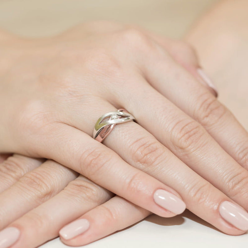 Inel Aur 14K cu Diamant Natural 0.10 ct, imaginea 11 din 11