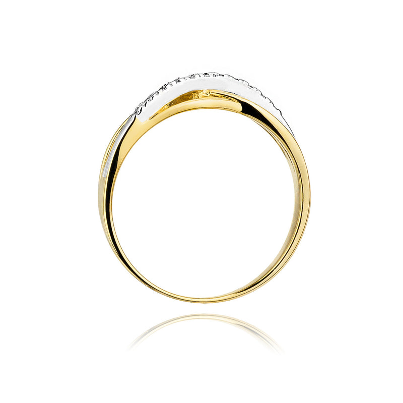 Inel Aur 14K cu Diamante Naturale 0.10 ct, imaginea 3 din 11