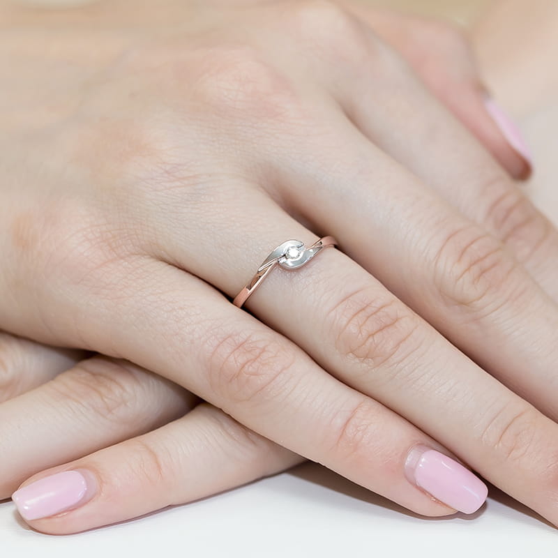 Inel Aur 14K cu Diamant Natural 0.05 ct, imaginea 11 din 11
