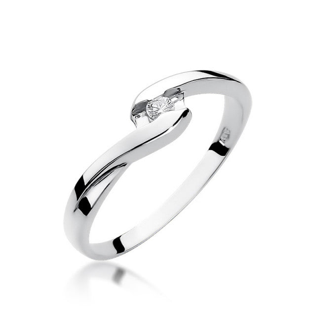 Inel Aur 14K cu Diamant Natural 0.05 ct, imaginea 4 din 11