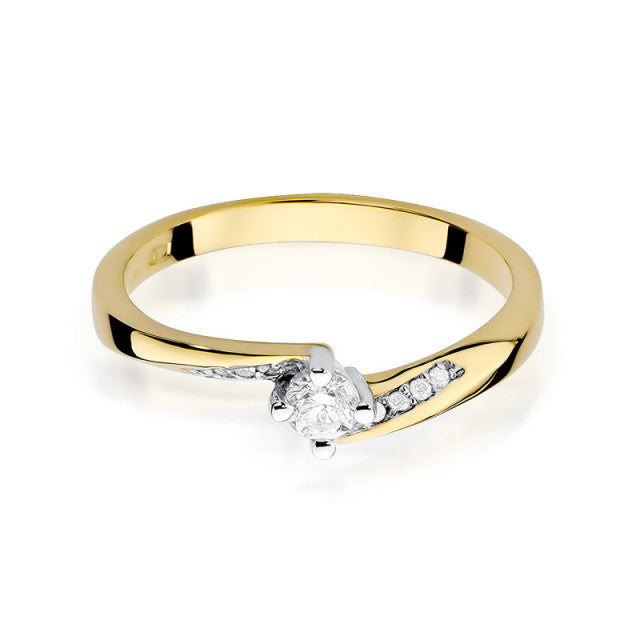 Inel Aur 14K cu Diamante Naturale 0.19 ct, imaginea 2 din 11