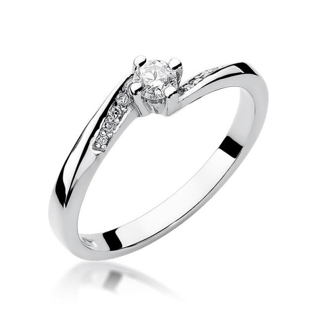 Inel Aur 14K cu Diamante Naturale 0.19 ct, imaginea 4 din 11