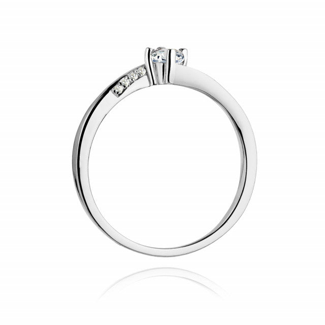 Inel Aur 14K cu Diamante Naturale 0.19 ct, imaginea 6 din 11