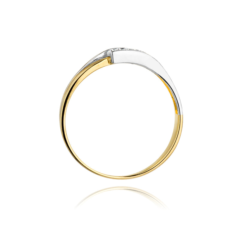 Inel Aur 14K cu Diamante Naturale 0.12 ct, imaginea 3 din 11