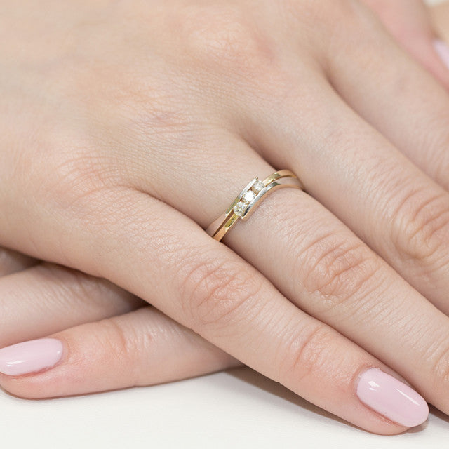 Inel Aur 14K cu Diamante Naturale 0.12 ct, imaginea 7 din 11