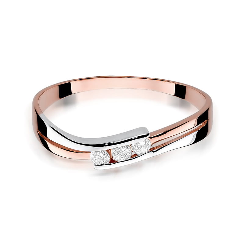 Inel Aur 14K cu Diamante Naturale 0.12 ct, imaginea 9 din 11