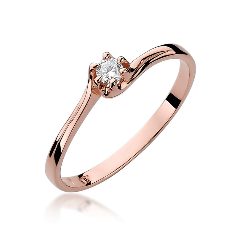 Inel Aur 14K cu Diamant Natural 0.10 ct, imaginea 8 din 11