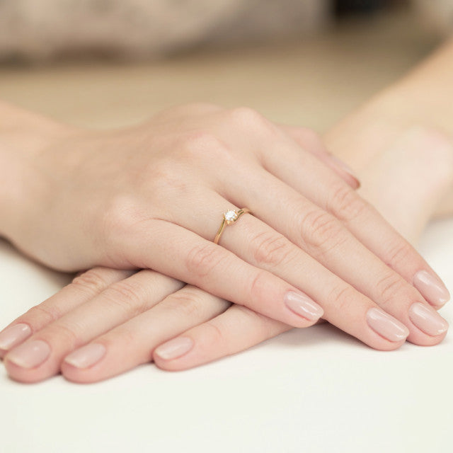 Inel Aur 14K cu Diamant Natural 0.30 ct, imaginea 7 din 11