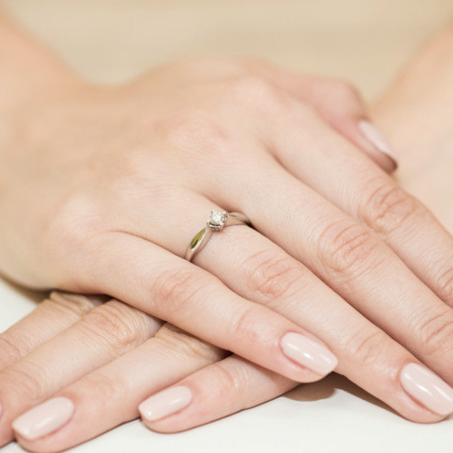 Inel Aur 14K cu Diamant Natural 0.12 ct, imaginea 7 din 11