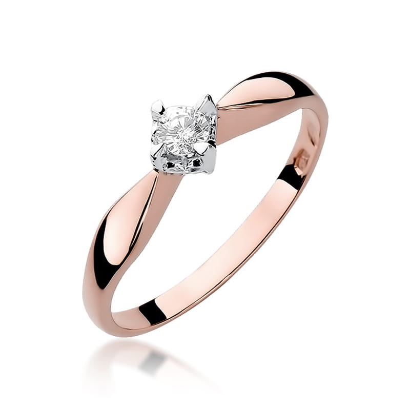 Inel Aur 14K cu Diamant Natural 0.12 ct, imaginea 8 din 11