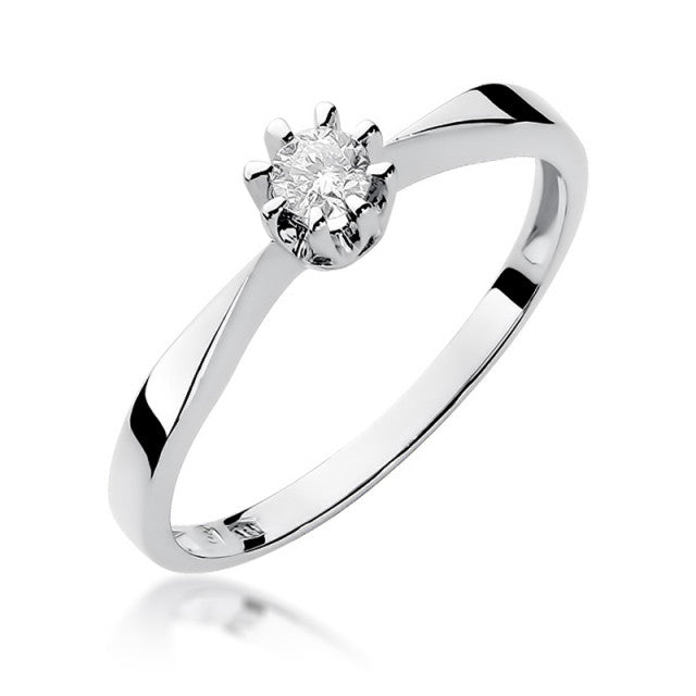 Inel Aur 14K cu Diamant Natural 0.15 ct, imaginea 5 din 10