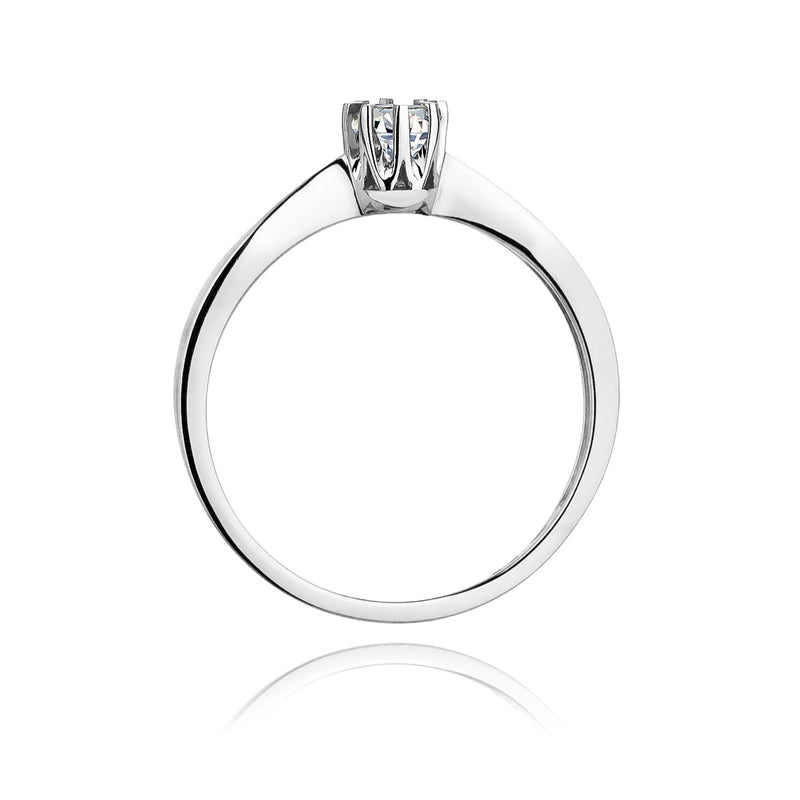 Inel Aur 14K cu Diamant Natural 0.15 ct, imaginea 7 din 10