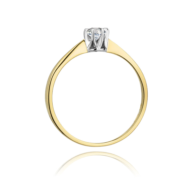 Inel Aur 14K cu Diamant Natural 0.10 ct, imaginea 3 din 11