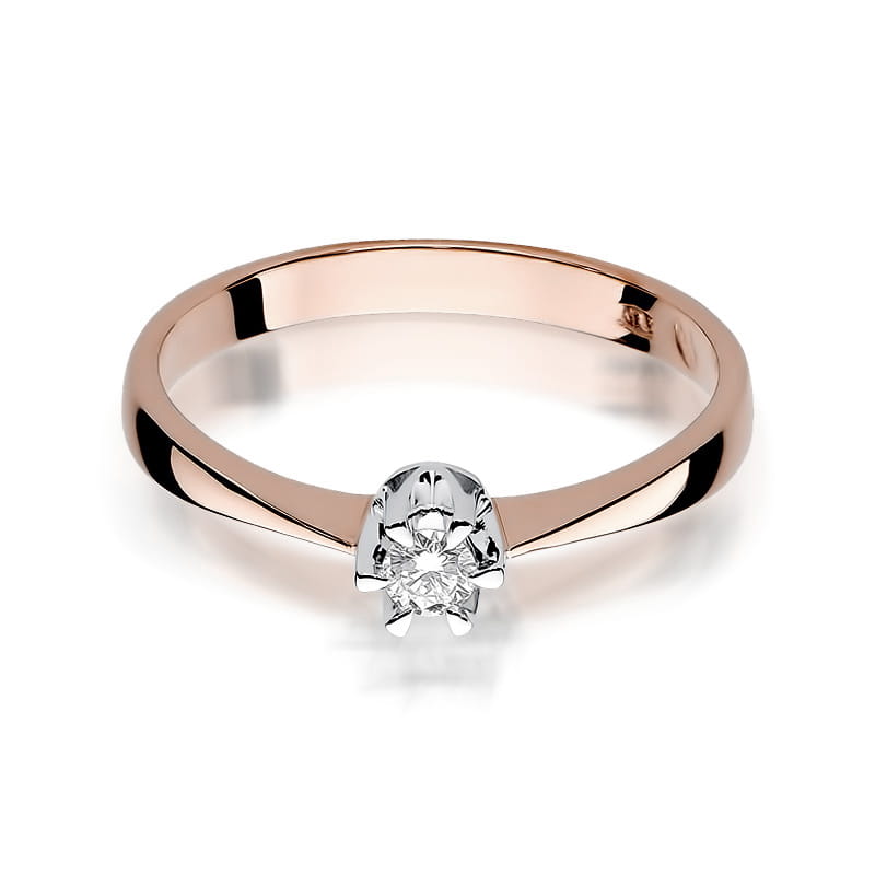 Inel Aur 14K cu Diamant Natural 0.10 ct, imaginea 9 din 11