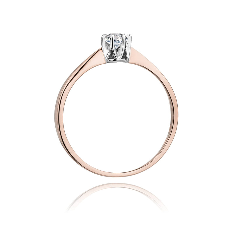 Inel Aur 14K cu Diamant Natural 0.10 ct, imaginea 10 din 11