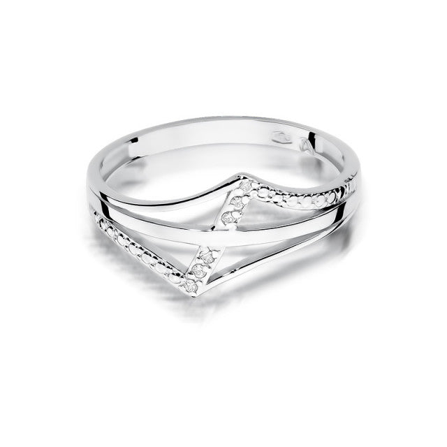 Inel Aur 14K cu Diamante Naturale 0.03 ct, imaginea 5 din 11