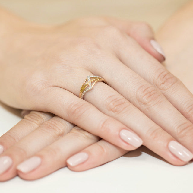 Inel Aur 14K cu Diamante Naturale 0.03 ct, imaginea 7 din 11