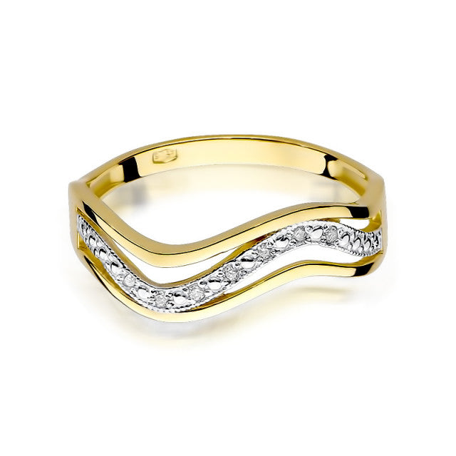 Inel Aur 14K cu Diamante Naturale 0.06 ct, imaginea 2 din 11