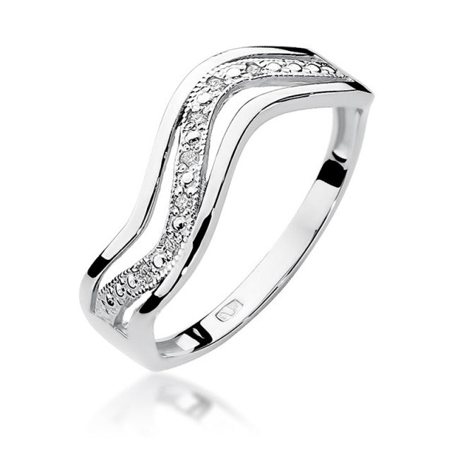 Inel Aur 14K cu Diamante Naturale 0.06 ct, imaginea 4 din 11