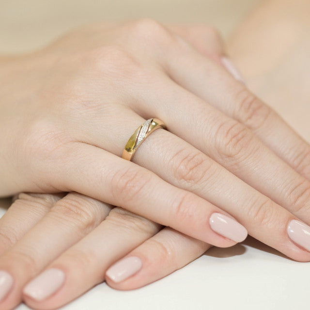 Inel Aur 14K cu Diamante Naturale 0.02 ct, imaginea 7 din 11