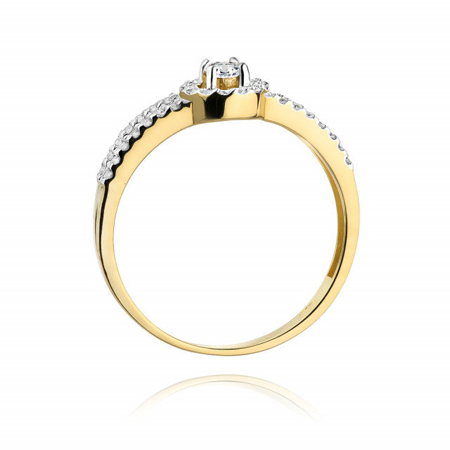 Inel Aur 14K cu Diamante Naturale 0.31 ct, imaginea 3 din 11