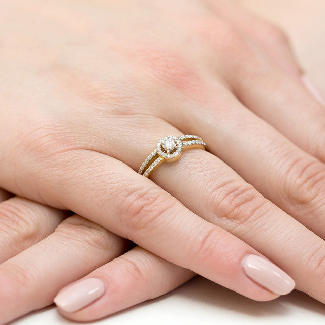 Inel Aur 14K cu Diamante Naturale 0.31 ct, imaginea 7 din 11