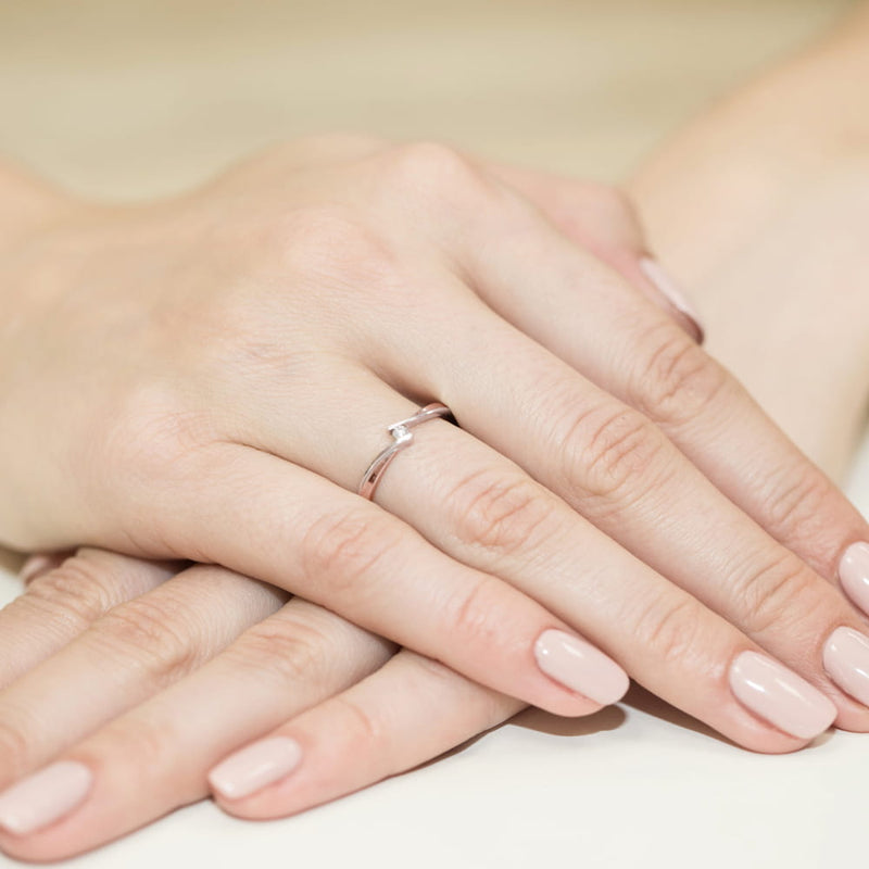 Inel Aur 14K cu Diamant Natural 0.04 ct, imaginea 11 din 11