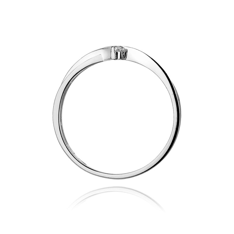 Inel Aur 14K cu Diamant Natural 0.04 ct, imaginea 6 din 11