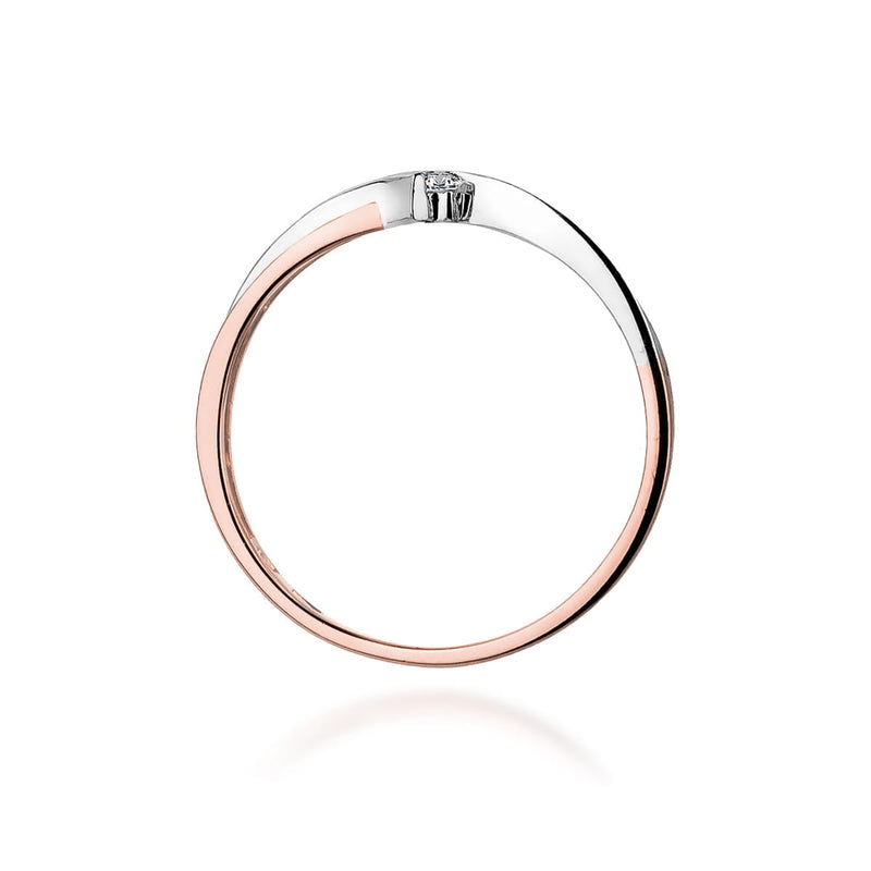 Inel Aur 14K cu Diamant Natural 0.04 ct, imaginea 10 din 11