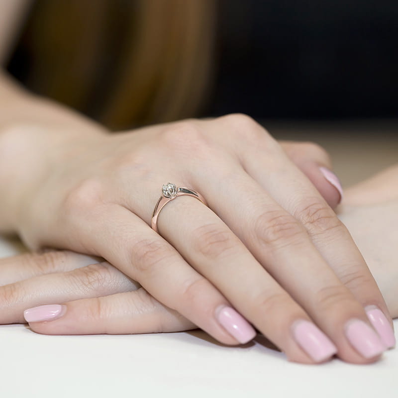 Inel Aur 14K cu Diamant Natural 0.10 ct, imaginea 13 din 13