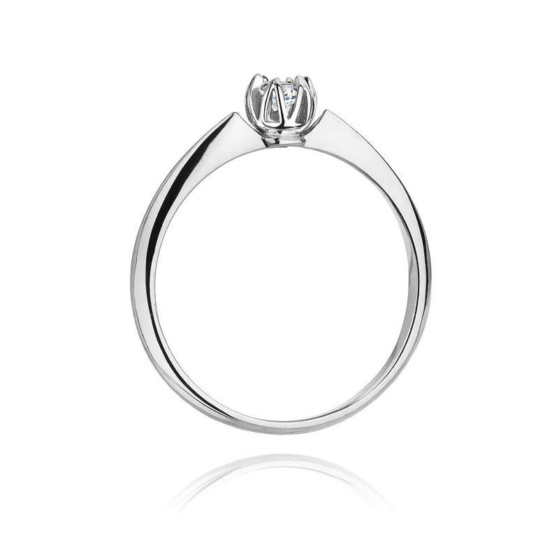 Inel Aur 14K cu Diamant Natural 0.10 ct, imaginea 8 din 13