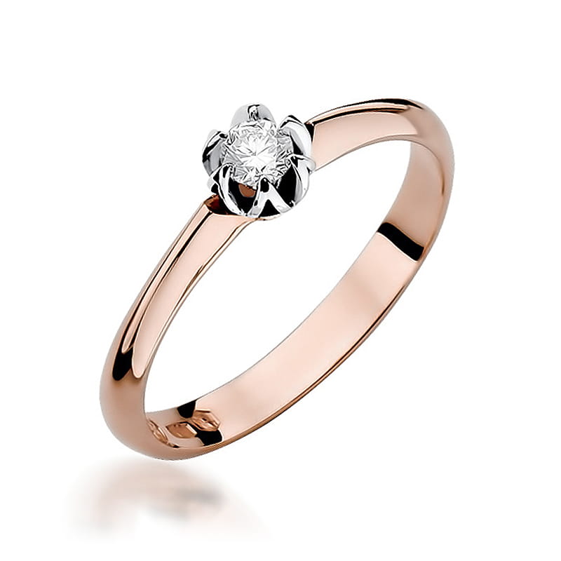 Inel Aur 14K cu Diamant Natural 0.10 ct, imaginea 10 din 13