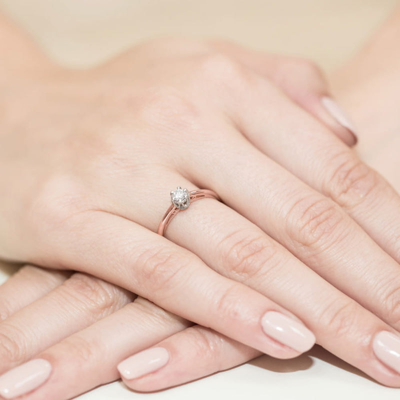 Inel Aur 14K cu Diamant Natural 0.15 ct, imaginea 11 din 11