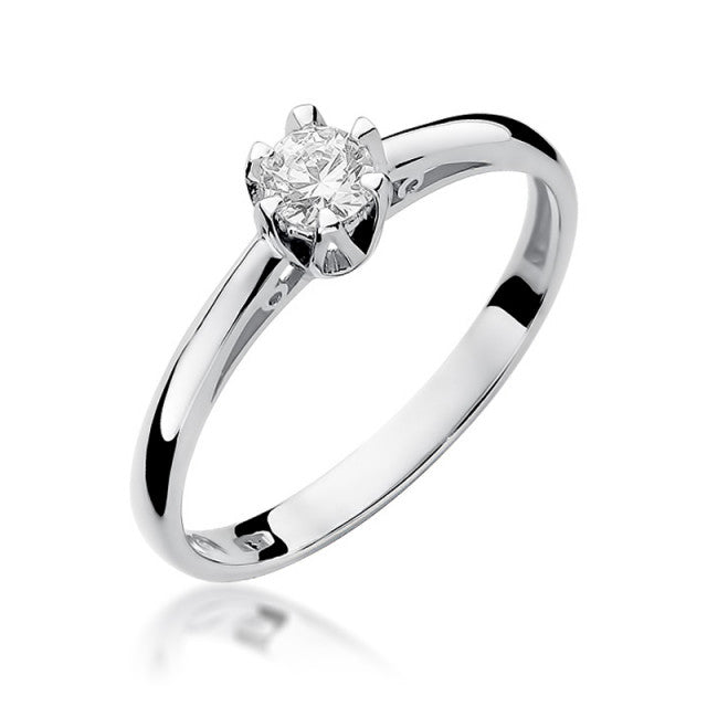 Inel Aur 14K cu Diamant Natural 0.15 ct, imaginea 4 din 11