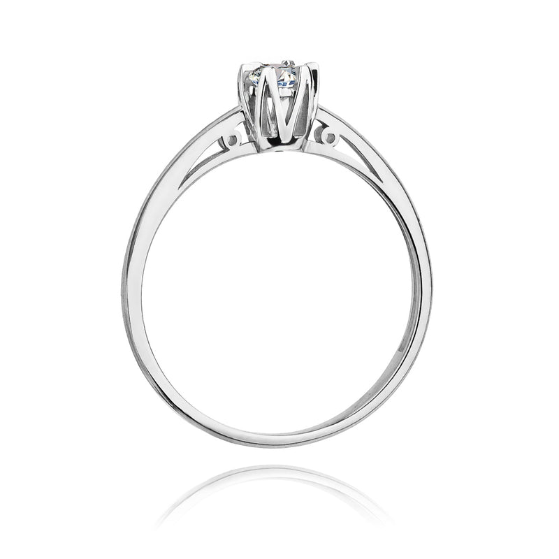 Inel Aur 14K cu Diamant Natural 0.15 ct, imaginea 6 din 11