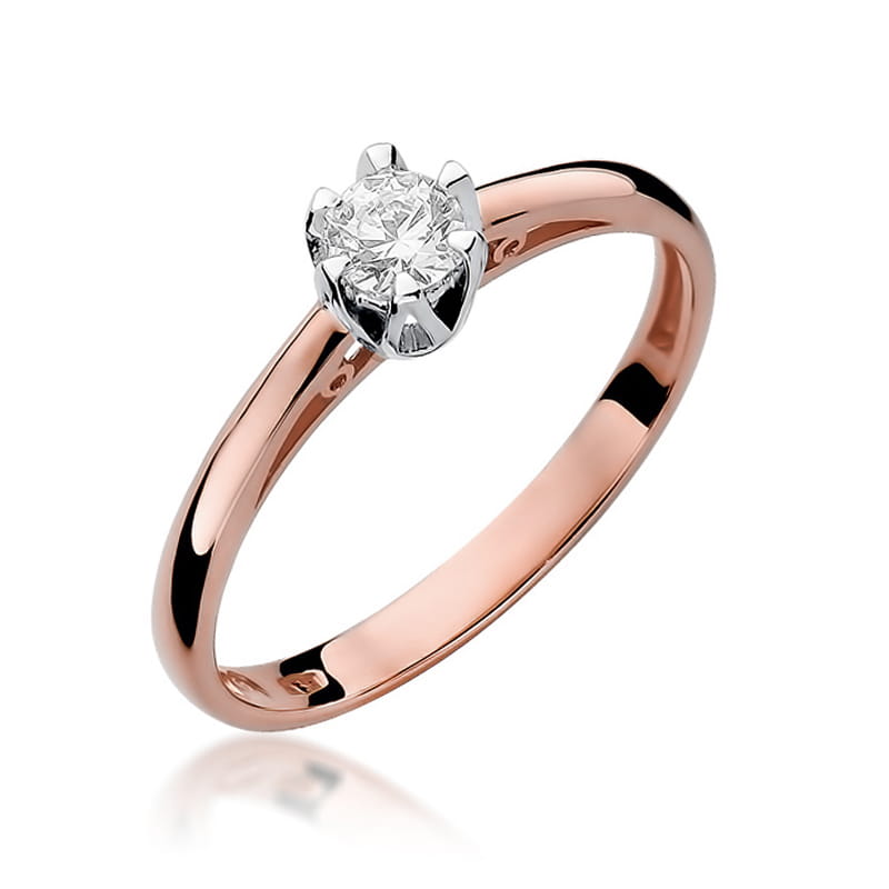 Inel Aur 14K cu Diamant Natural 0.15 ct, imaginea 8 din 11