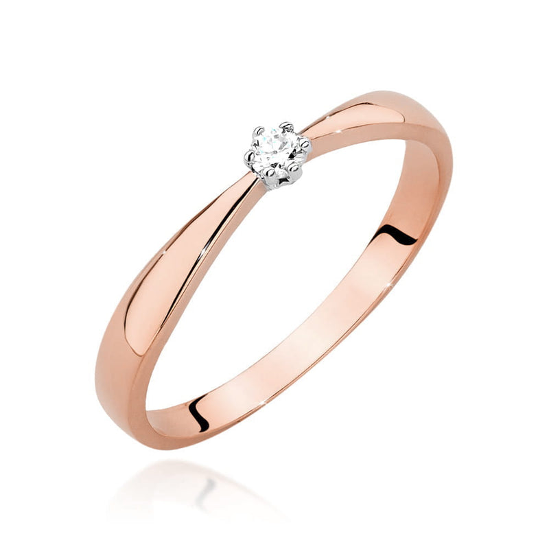 Inel Aur 14K cu Diamant Natural 0.04 ct, imaginea 5 din 9